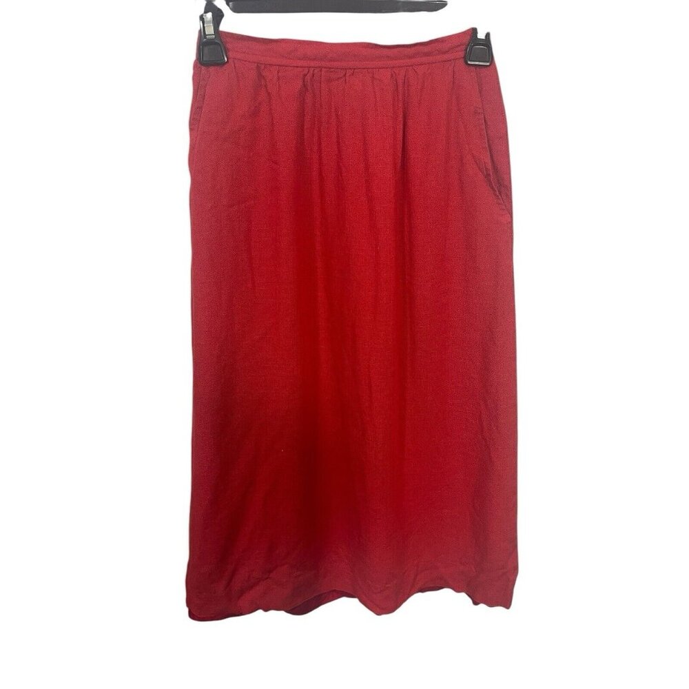 EVAN PICONE SAKS FIFTH AVENUE Women's Size 6 Vintage Red Skirt ILGWU Union Made